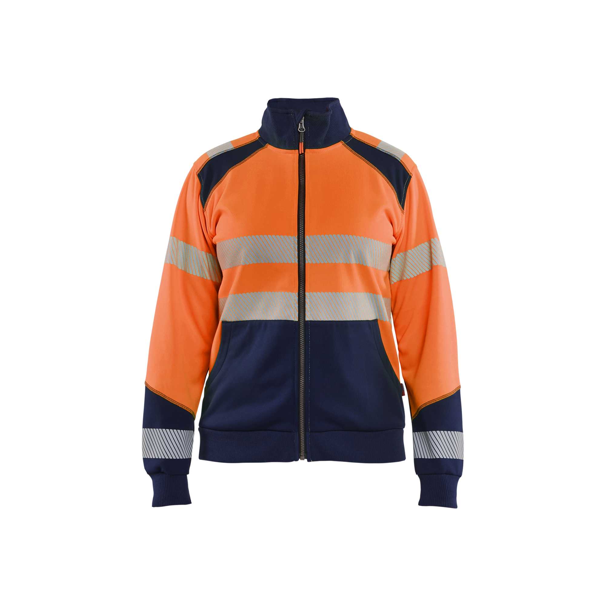 BLAKLADER 35082528 Hi Vis Reflective Half-zip Work Sweatshirt WOMEN - Brushed Inside